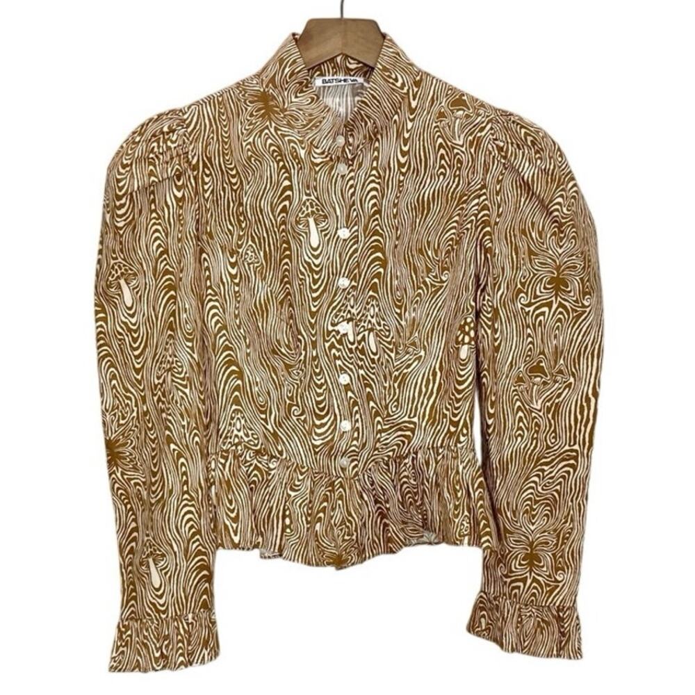 Batsheva Grace Top In Woodgrain Fantasy 0